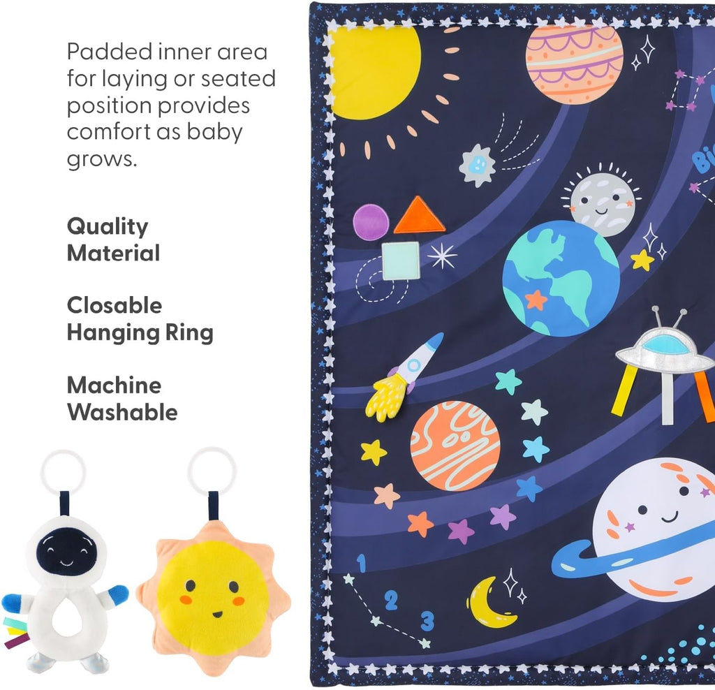 Unisex Baby Play Gym & in-1 Play Mat - Playmat Baby Toys 0-6, 6-12 Months Tummy Time Mat with Hanging Toys, Soft