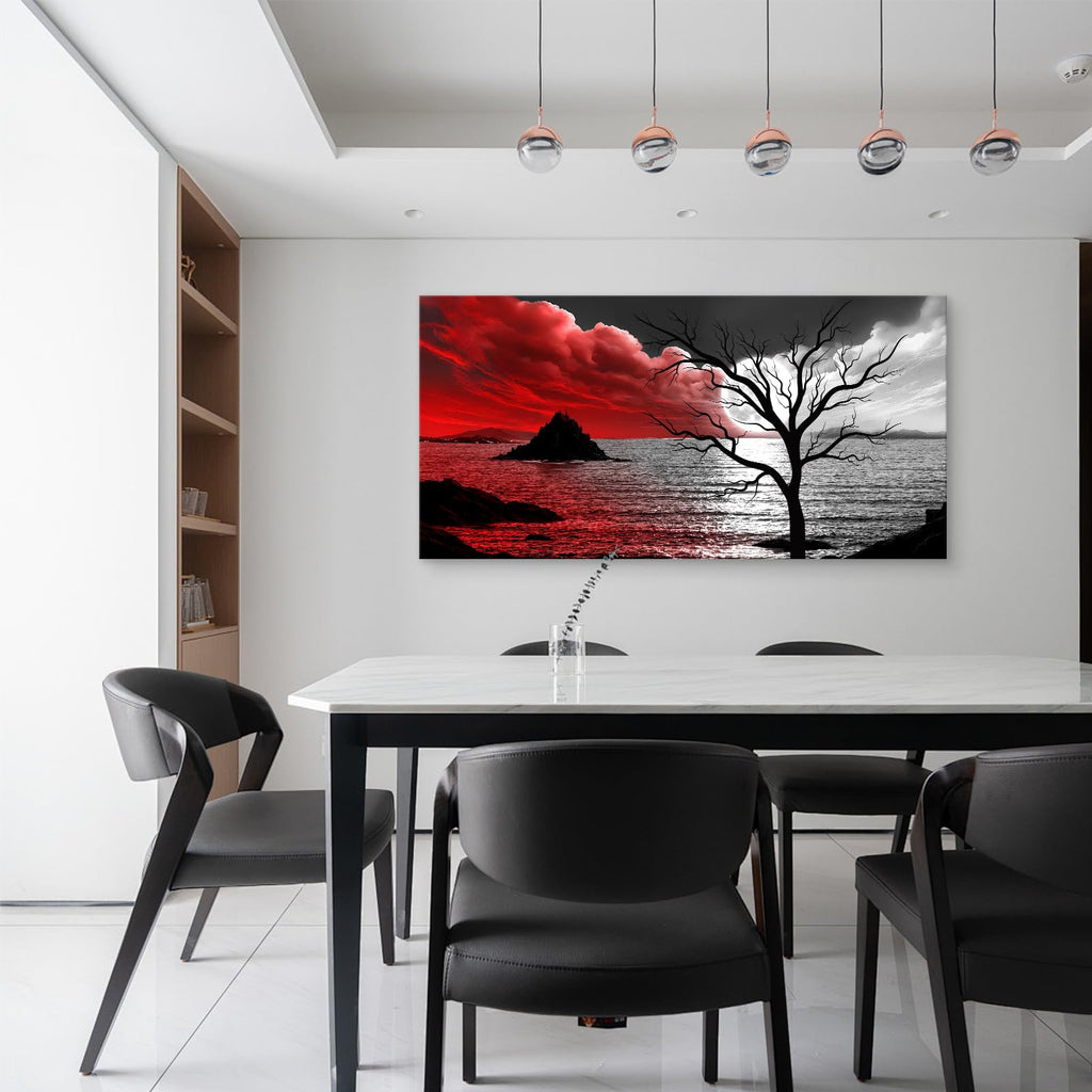 The Cloud Tree 1 Panels Modern Giclee Canvas Prints Artwork Abstract Seascape Paintings Reproduction Sea Beach