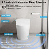 Smart Toilet with Bidet Built in, Bidet Toilet with Heated Seat and Night Light, One Piece Toilet for Bathroom