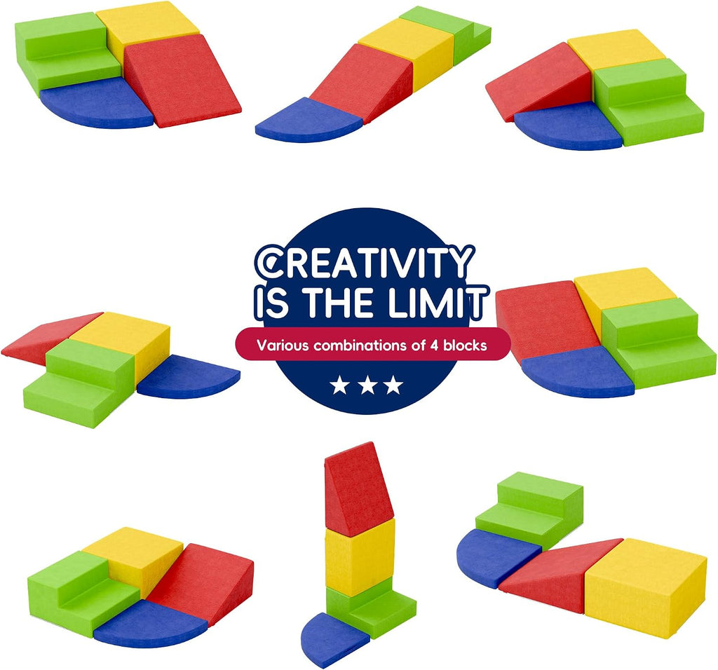 Foam Climbing Blocks for Toddlers 1-3, Piece Soft Play Set Toddler Climbing Toys Indoor, Climb Crawl Activity Play