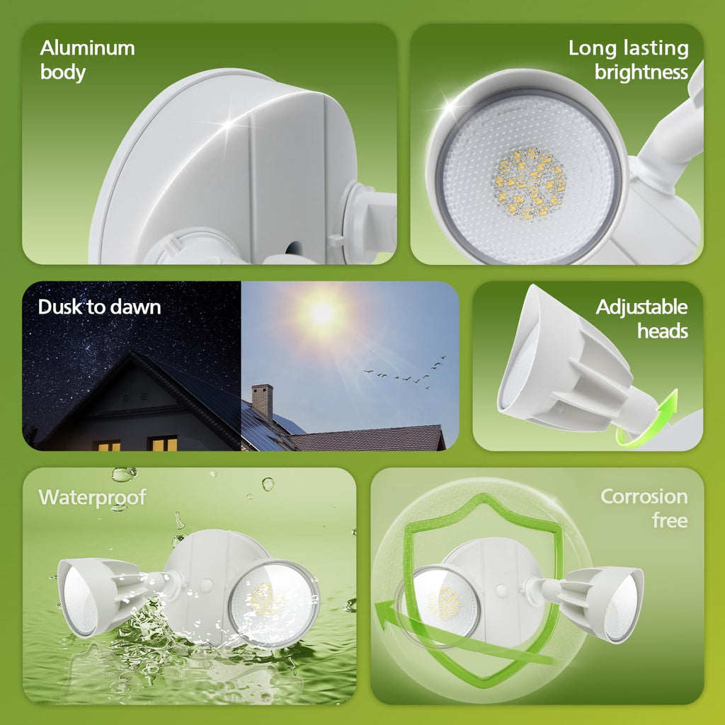 44W 3500/4200 lm LED Security Light Outdoor Motion Sensor/Dusk to Dawn, 5000K Daylight Flood Light, Waterproof, Dusk