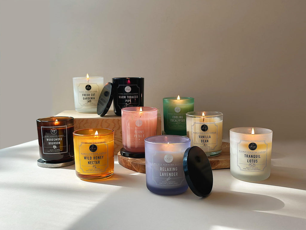 Sandalwood Myrrh Scented Candle, 15 oz, Large Double Wick Candle Jar, Up to 56H Burn Time, Luxury Scented Candle for