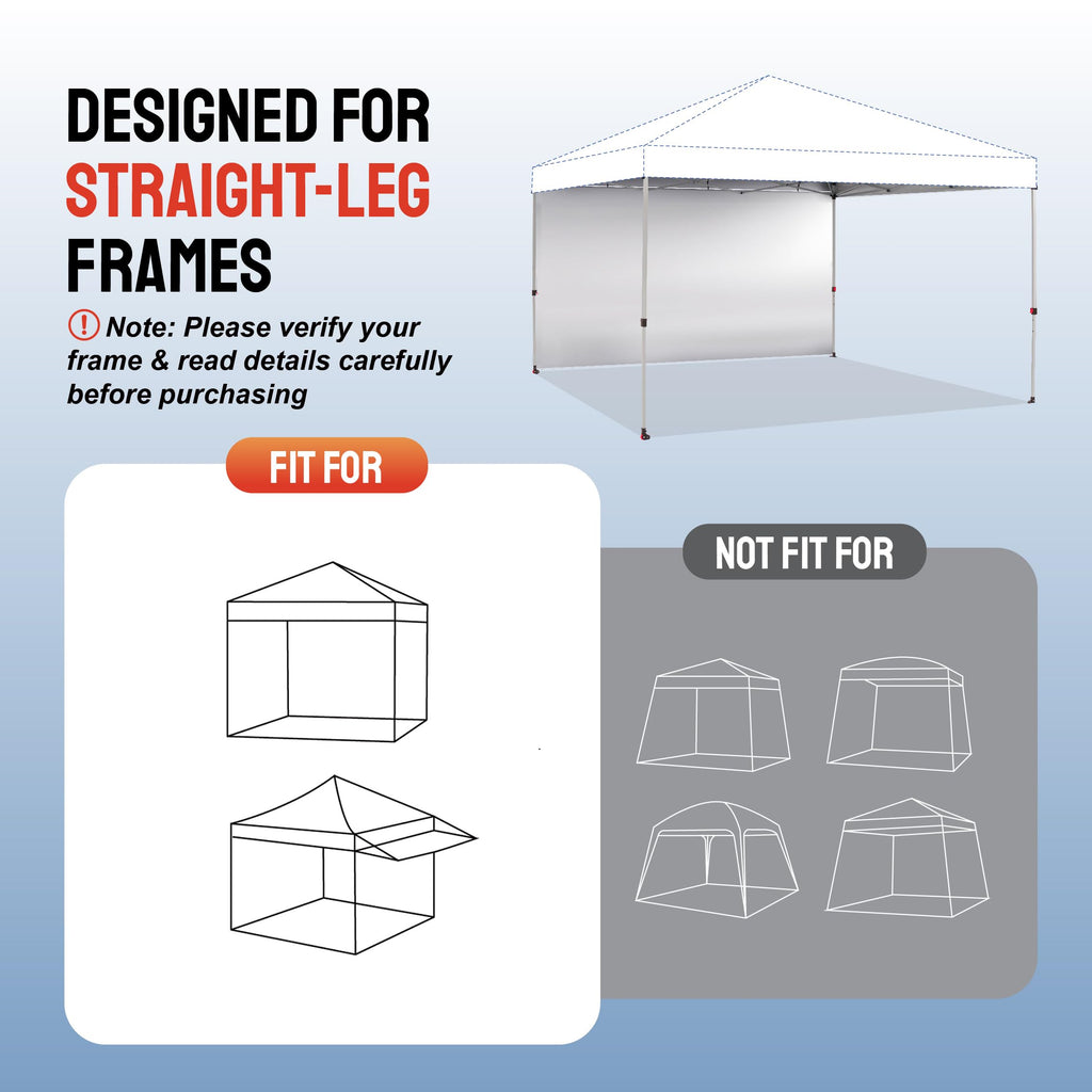 Sidewall Only for 12x12 Pop up Canopy Tent (1pc, White)
