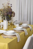 Stoneware Dinnerware Sets, French Perle Scallop White 12-Piece Dinnerware Set for 4, Service For 4