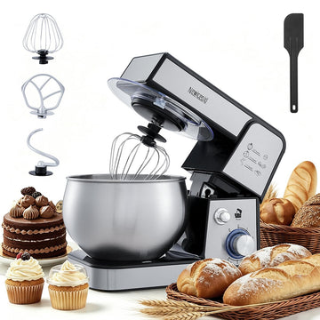 Stainless Steel 6-Speed 5.3QT Stand Mixer