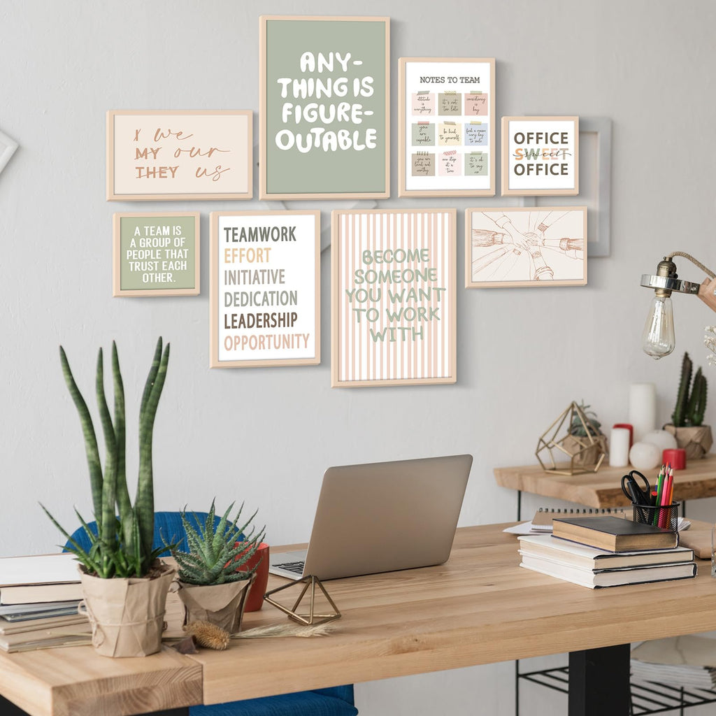8 Set Office Wall Art Inspirational Wall Art