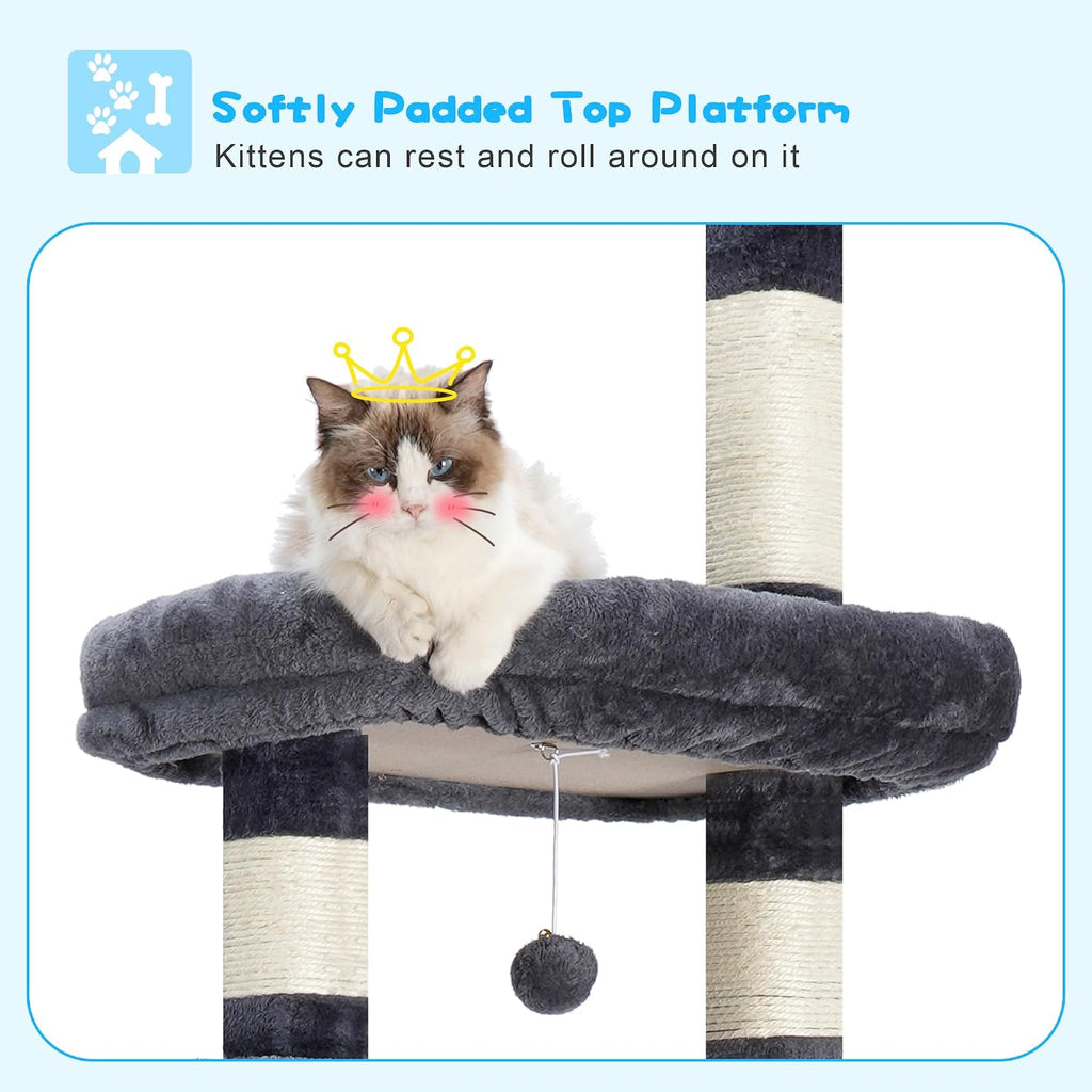 Cat Tree Tower, Adjustable Height, Floor to Ceiling