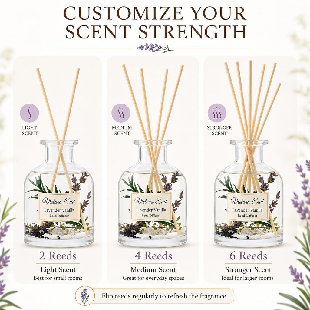 Lavender Vanilla Reed Diffuser, 3.4 Fl Oz