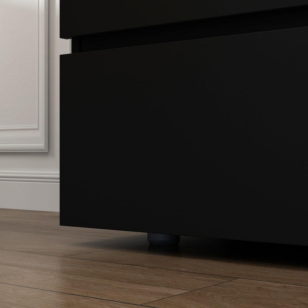 3 Drawer Dresser, Modern Chest of Drawers, Wooden Closet Storage Dresser Tower, Black