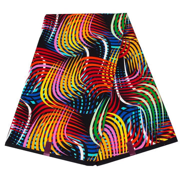 Fabric 100% Cotton Ankara Wax Print Fabric 6 Yards Cloth for Party Dress
