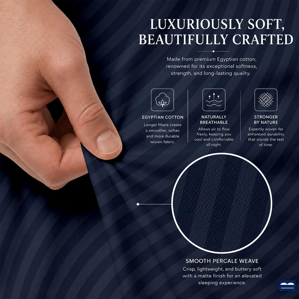 Full XL Sheets, Luxury Soft 100% Egyptian Cotton, 4 Pcs Dorm Bedding Set to Fit Upto 15" Deep College Room Mattress