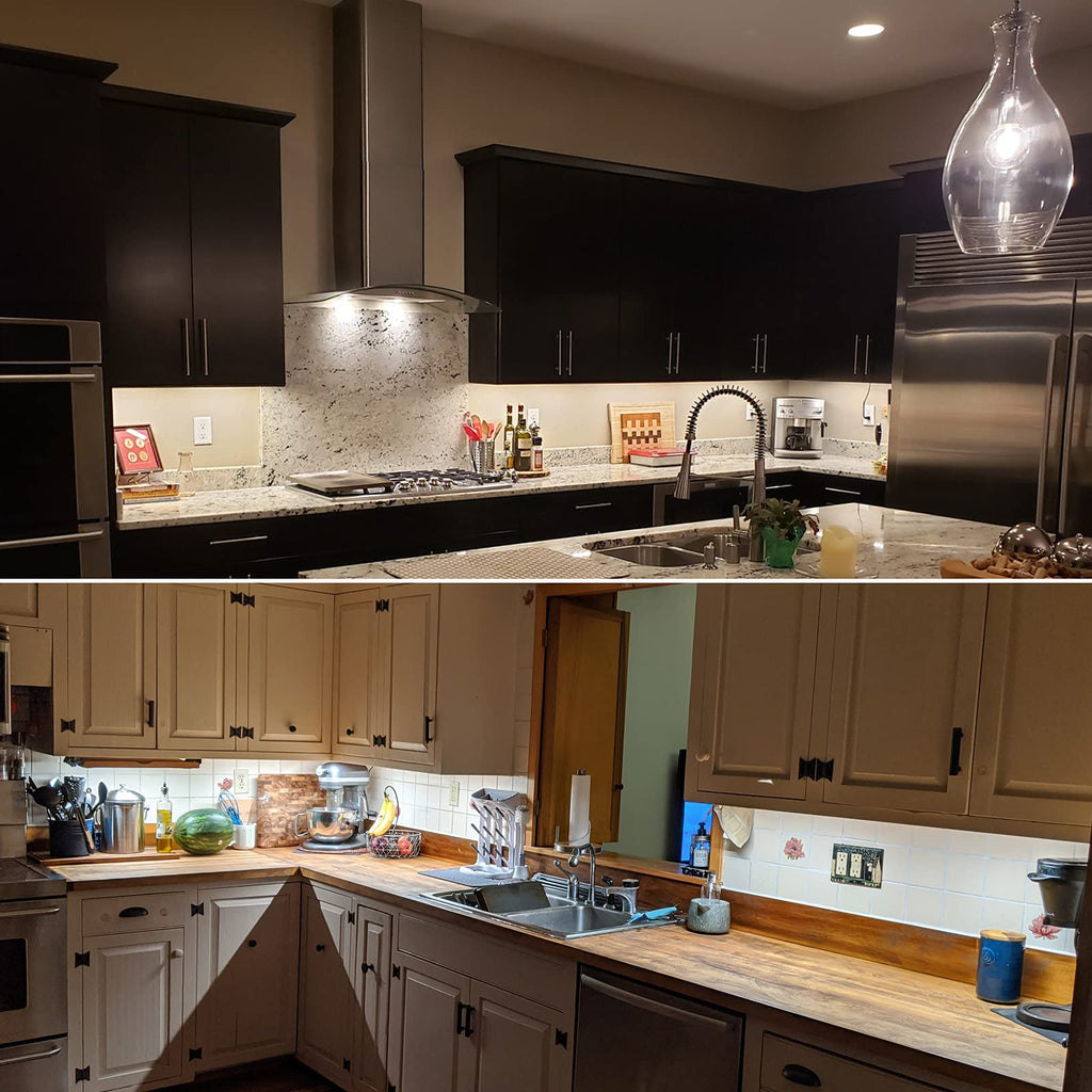 Under Cabinet Lights Plug in. 6 Lights with Adapter Dimmer.