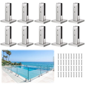 10 Pack Marine Grade Glass Railing Spigot Heavy Duty