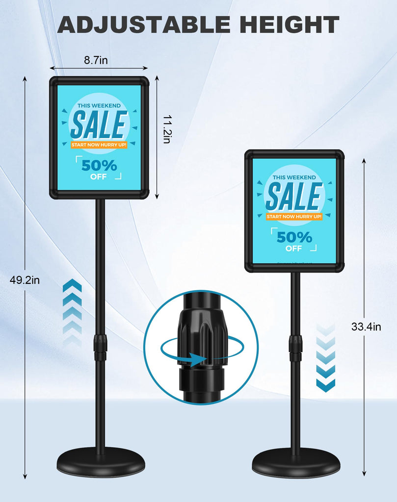 2 Pack Sign Holder Stand 8.5x11 inch