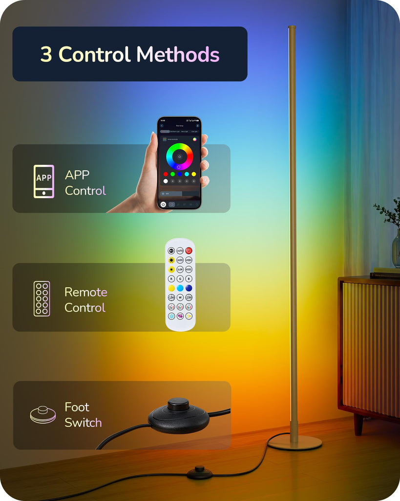 Floor Lamps, Smart App & Remote Control