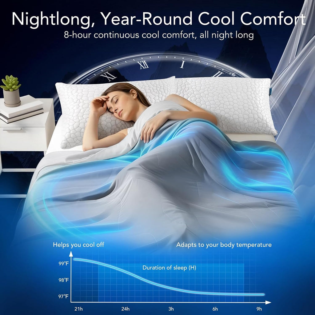 Cooling Comforter Twin Size for Hot Sleepers, Double-Sided Cool Touch Summer Comforter, Lightweight Breathable Soft