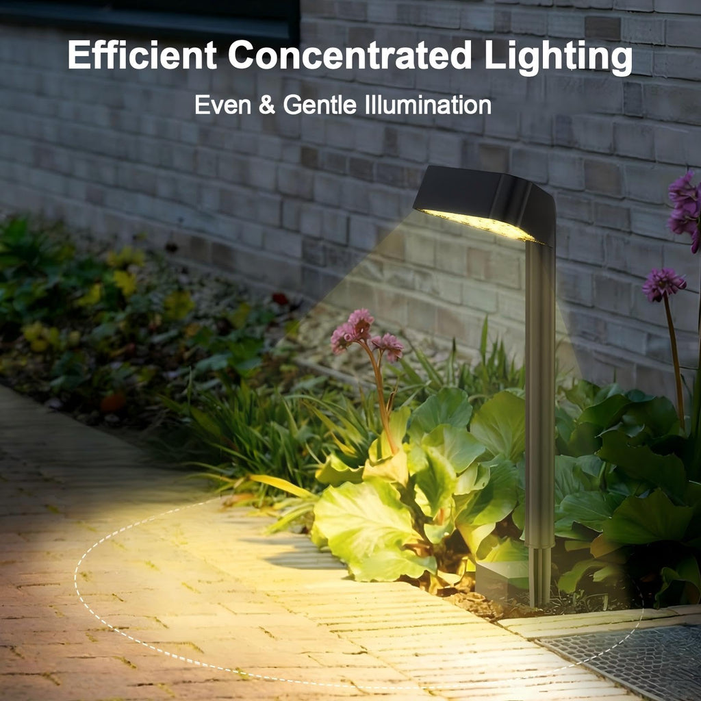 Solar Pathway Lights Outdoor 8 Pack 15 LED Brighter Path Lights Up to 12Hrs