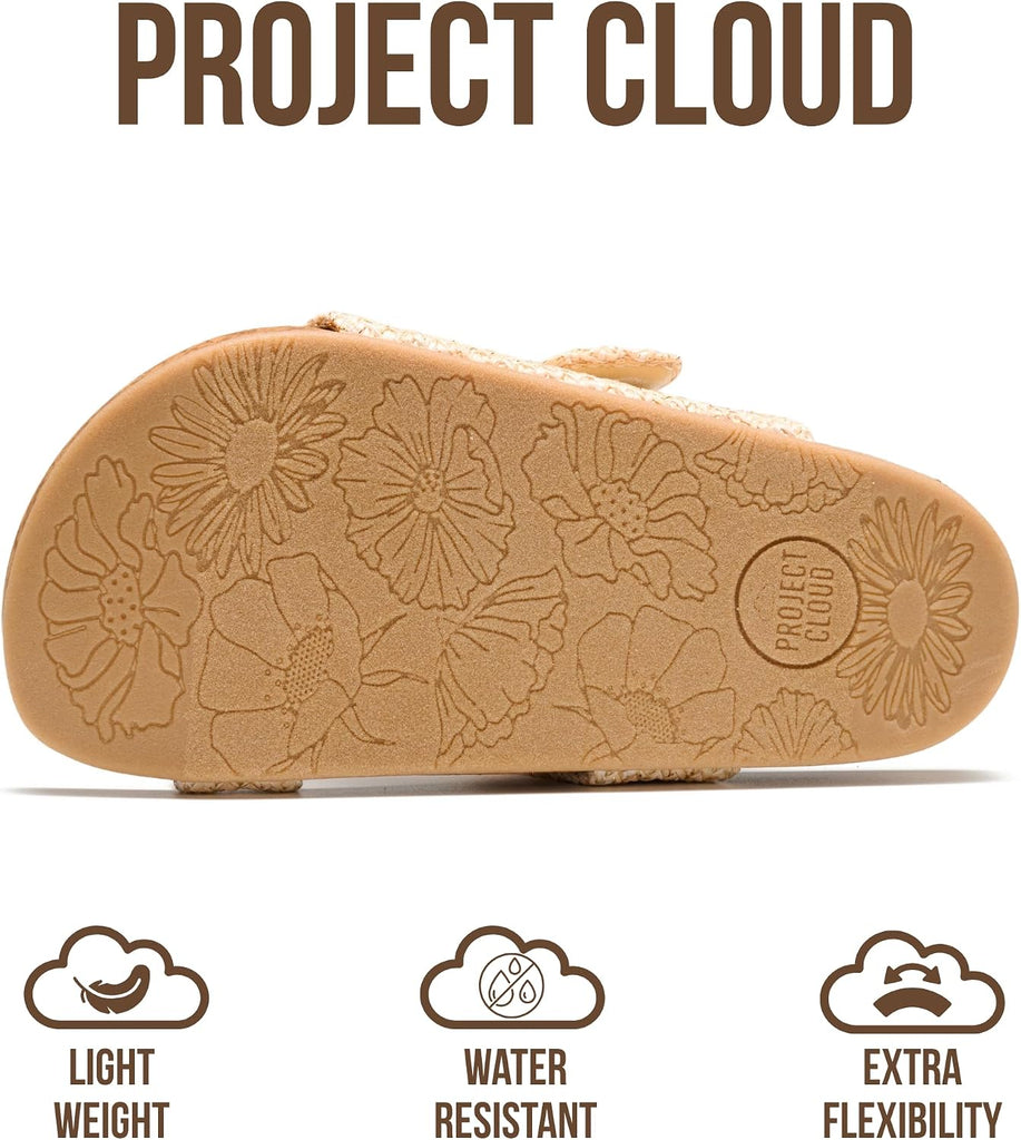 Cloud Girls Sandals & Non-Slip Kids Slides with Adjustable Buckle