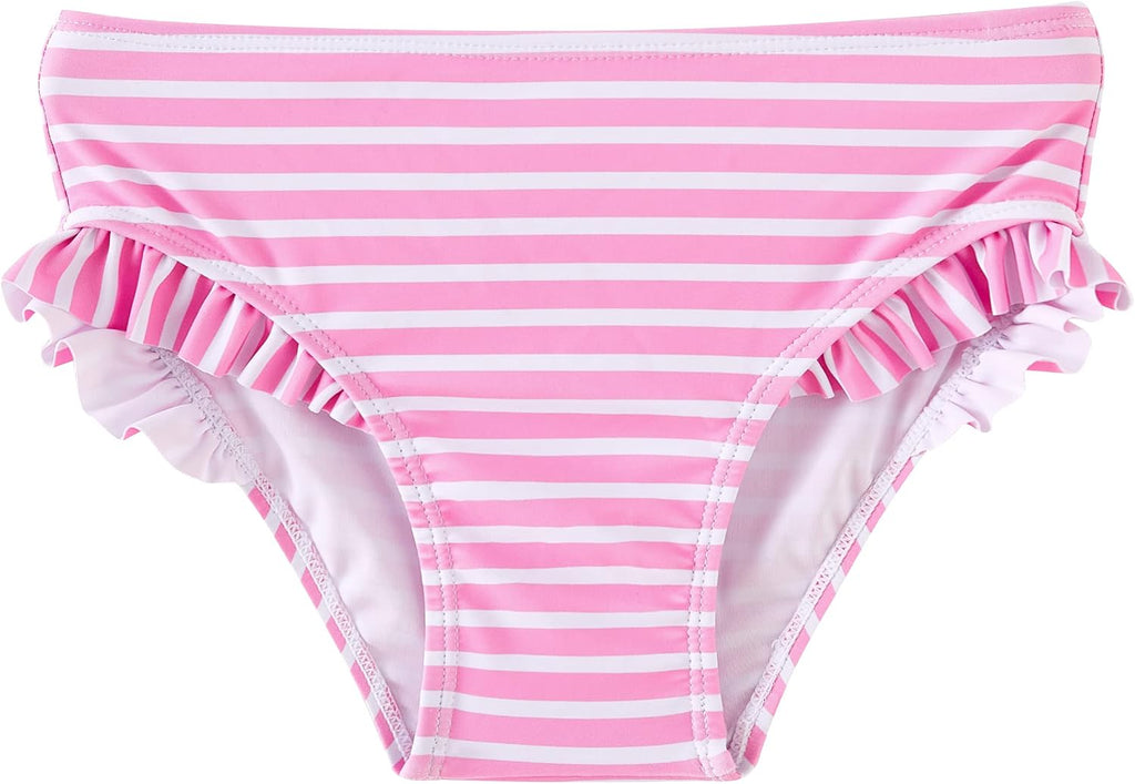 Toddler and Little Girls Rash Guard Sets with Bikini Bottom Swimwear