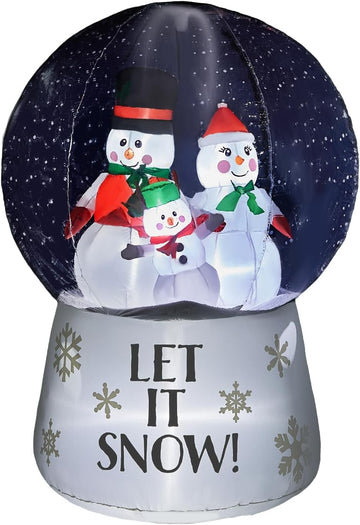 5.9Ft Christmas Inflatable Snow Globe, Built-in Led Lights, Waterproof Christmas Inflatables for Front Yard Lawn