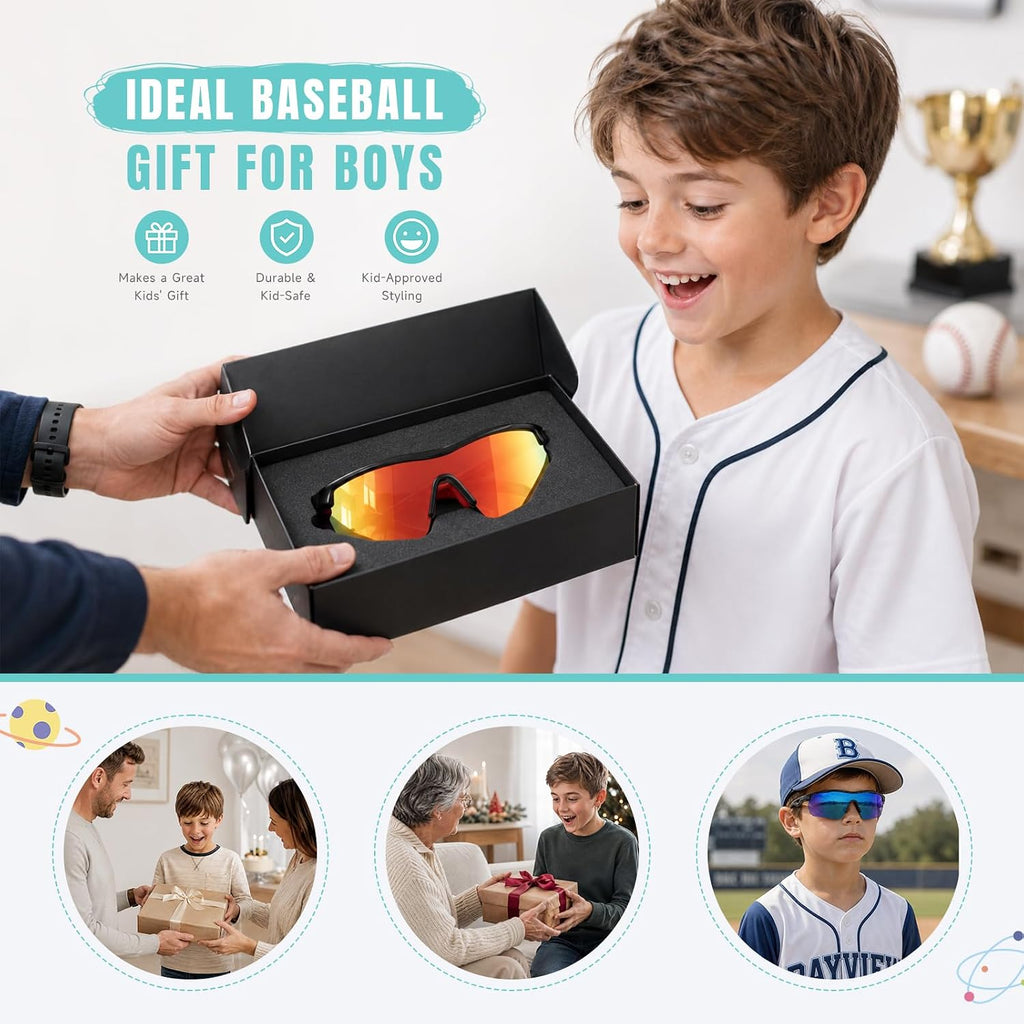 Kids Sunglasses Polarized Baseball Glasses for Boys Girls