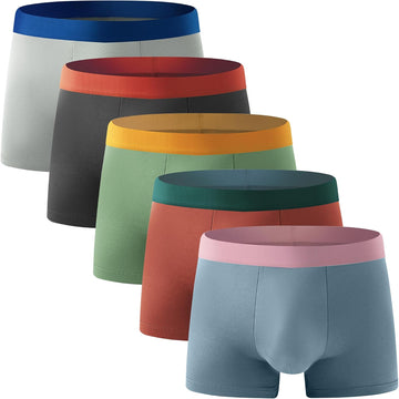 Boys Boxer Briefs,5 Pack Tag Free & Breathable Underwear, Durable Stretch Moisture Wicking Boxer Shorts