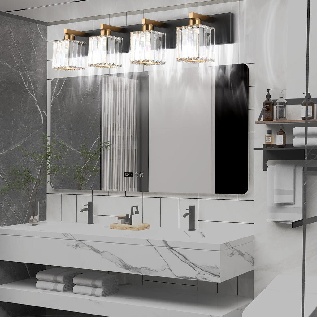 Bathroom Vanity Light Fixtures Crystal Vanity Light 4 Light Modern Vanity Lighting (Exclude Bulb)