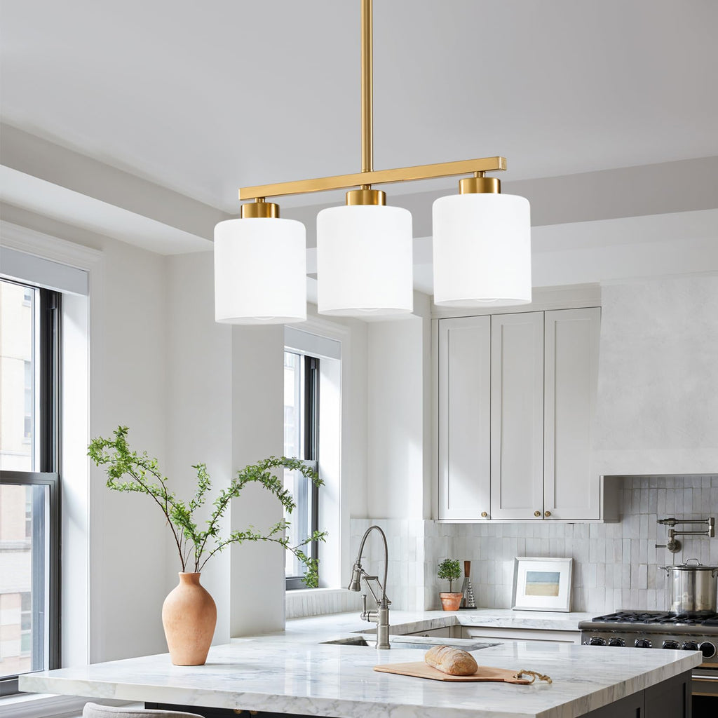 Brushed Gold Kitchen Island Lighting