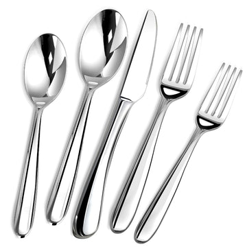 Heavy Duty Silverware Set for 6, Stainless Steel Flatware Cutlery Set