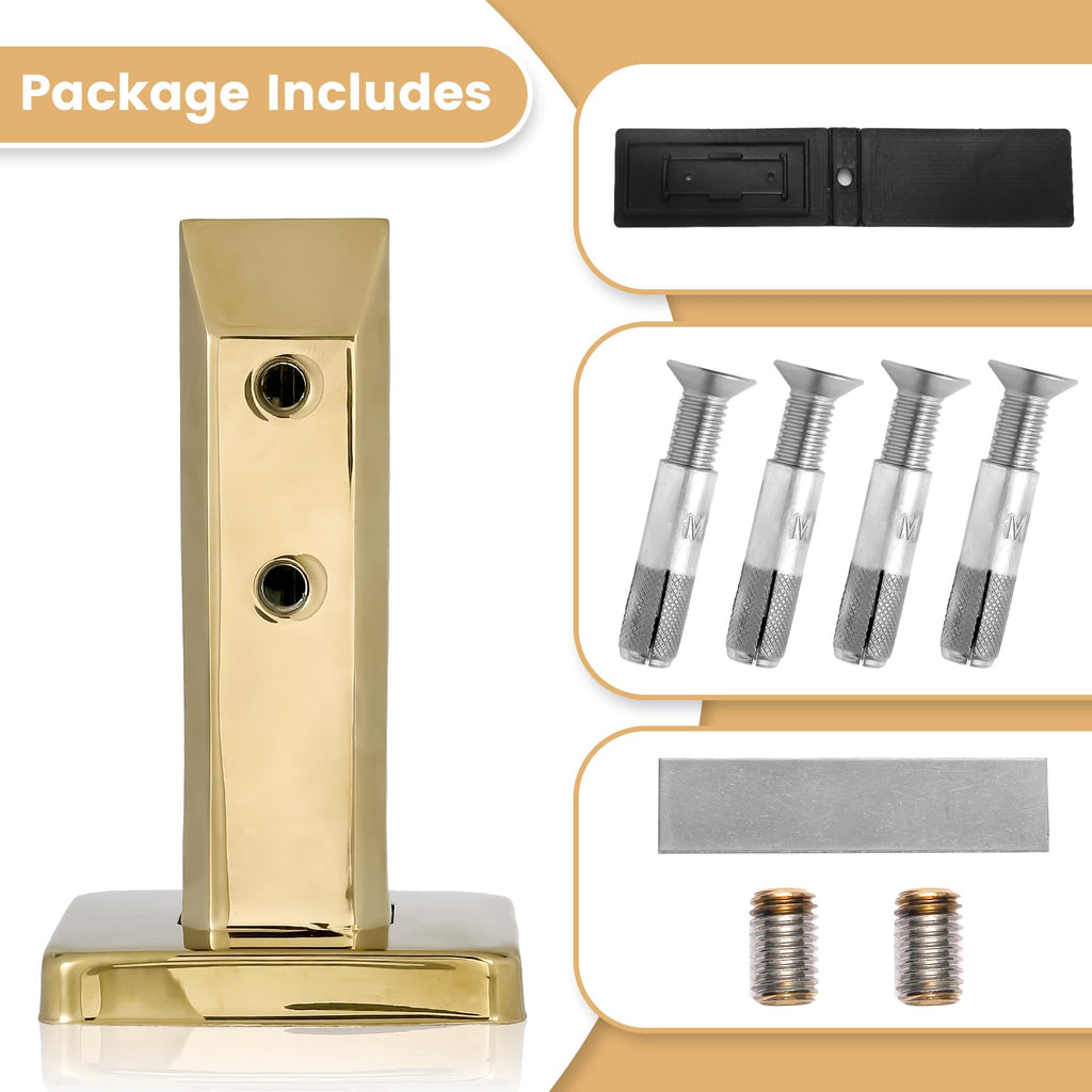 10 Pack Glass Railing Spigot 304 Stainless Steel Gold Glass Clamp