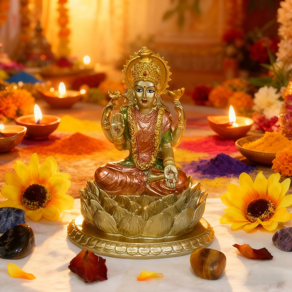 Lakshmi Goddess Statue Hindu Diwali Pooja Item