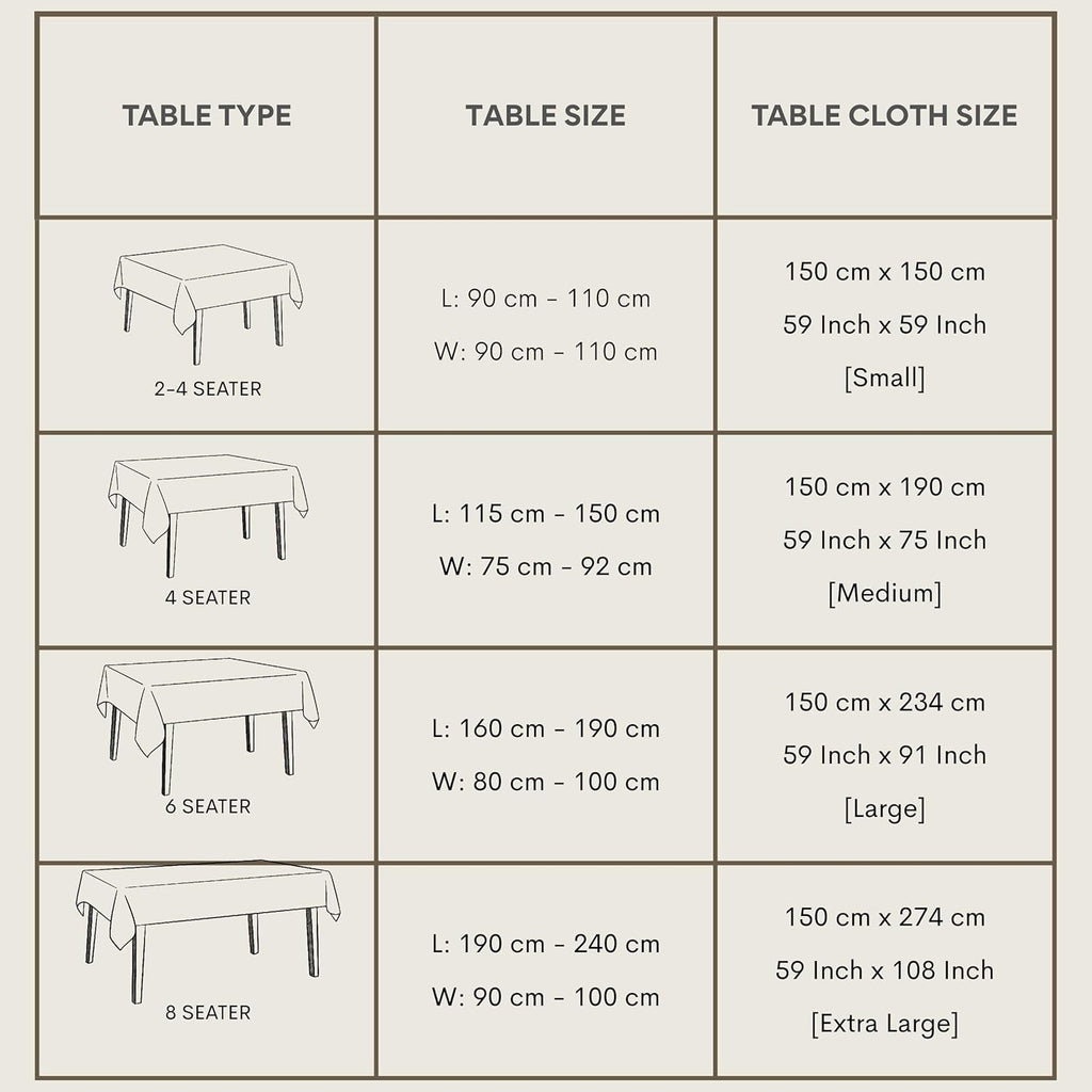 Embroidered Cotton Tablecloth 60 x 90 Inch Rectangle - Washable & Colorfast Table Cover, Farmhouse, 