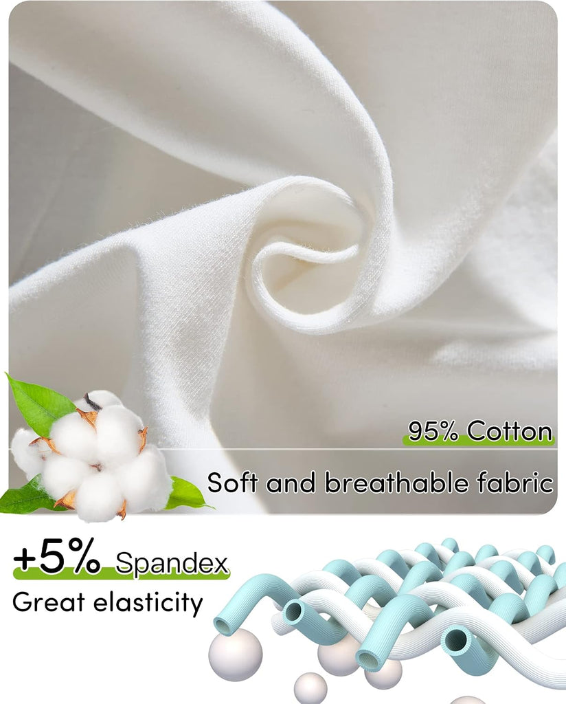 Teen Girls Underwear Cotton Panties Briefs Solid Color Pack of 8