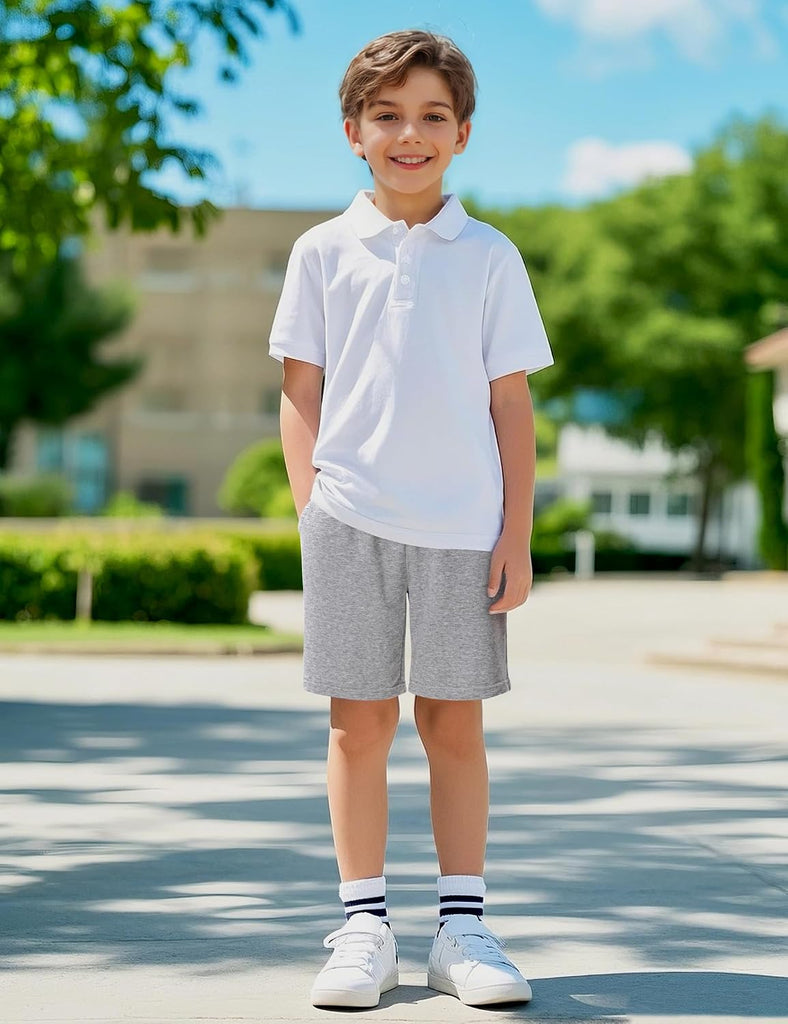 3 Pack Boys Shorts Boy Cotton Shorts Kids Summer Clothes with Pocket
