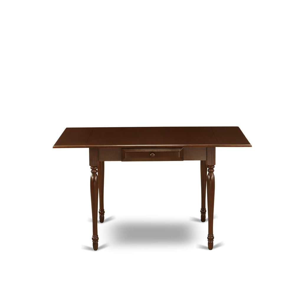 West Furniture MZT-MAH-T Monza Kitchen Table - a Rectangle Dining Table Top with Dropleaf & Stylish Legs, 36x54 Inch
