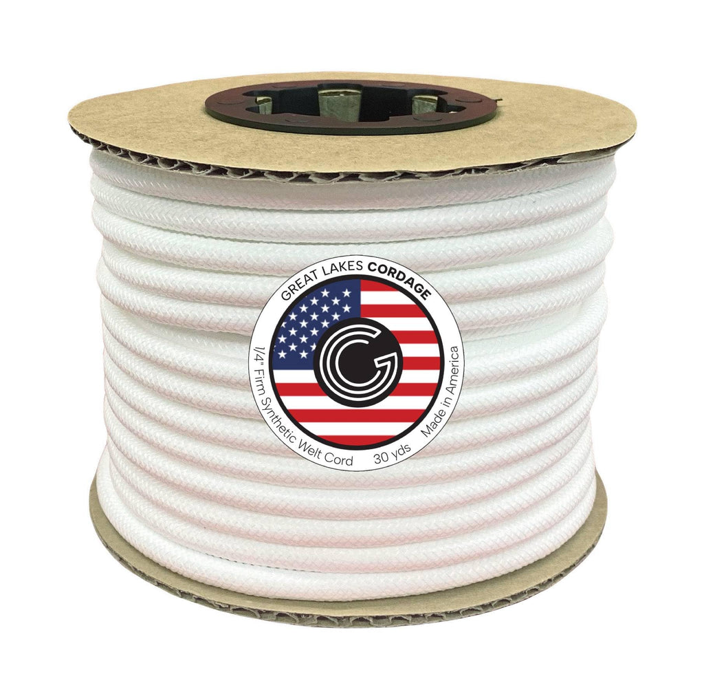 1/4" Firm Synthetic Upholstery Welt Cord, Braided (30 yds)