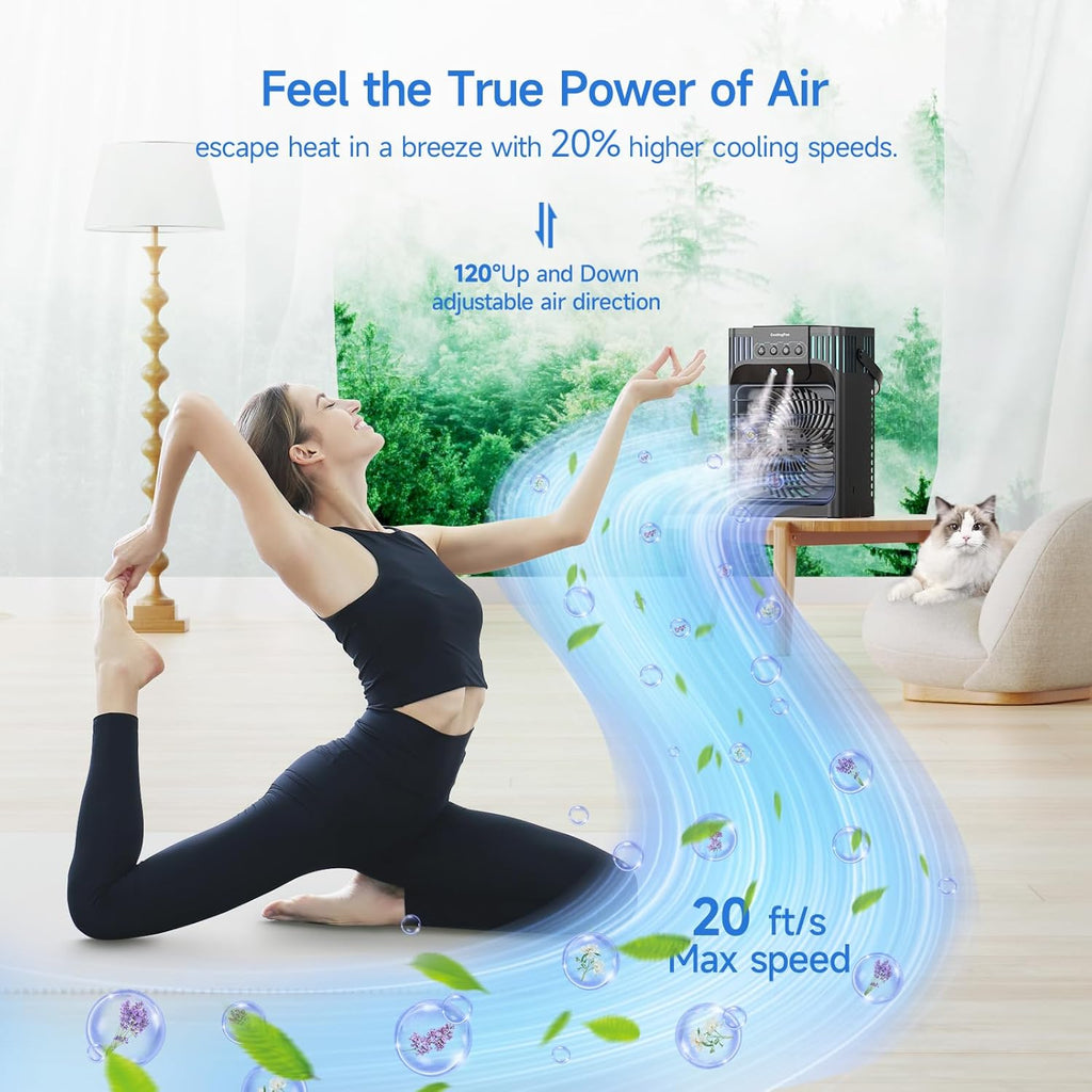 Portable Air Conditioners, 4-in-1 Evaporative Air Cooler with Remote Control, Cooling Fan with 3 Modes