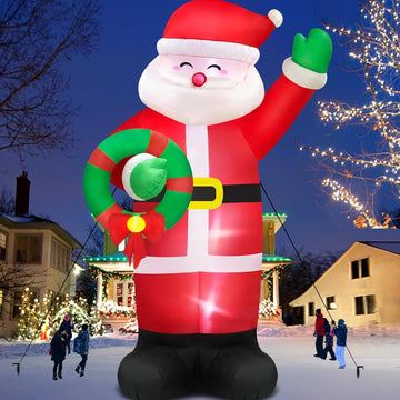 12 FT Giant Inflatable Santa Claus Christmas Outdoor Decorations