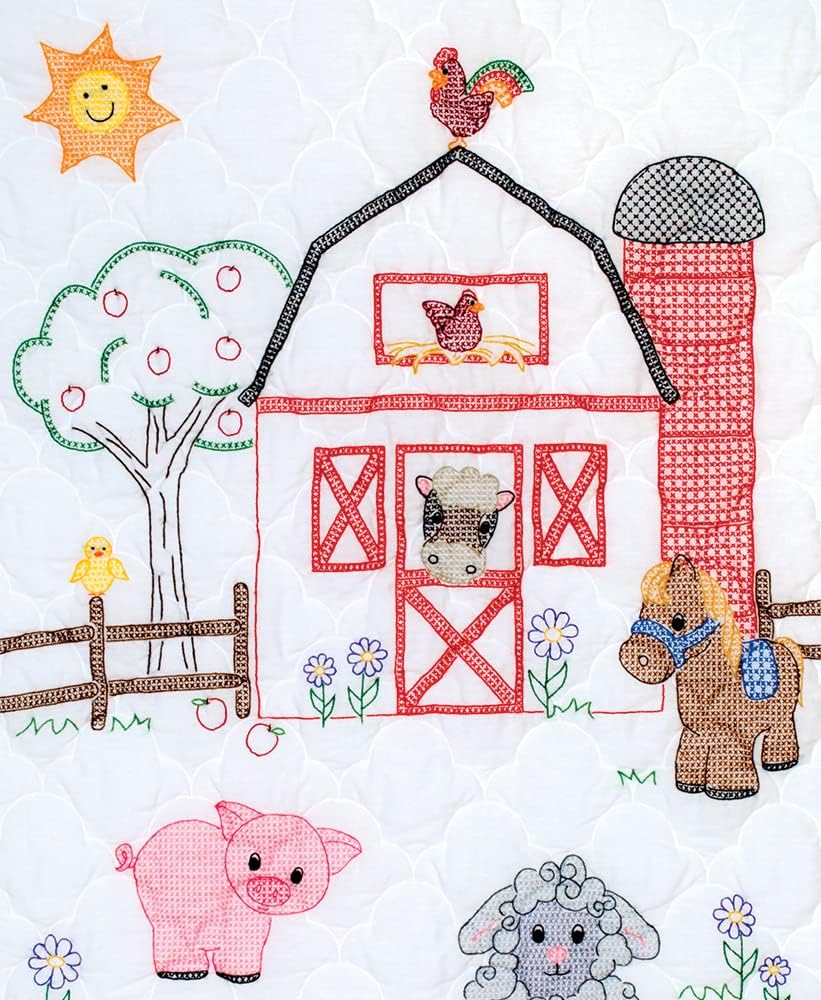 Dempsey Crib Quilt Tops WH FRNDS, Farm Friends