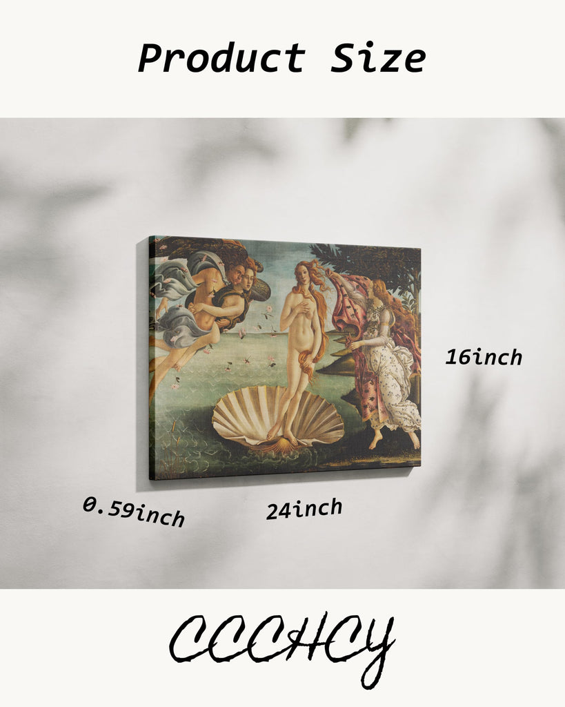 Birth of Venus Canvas Prints - Wrapped Gallery Canvas Wall Art - Classical Renaissance Decor - Vintage Masterpiece