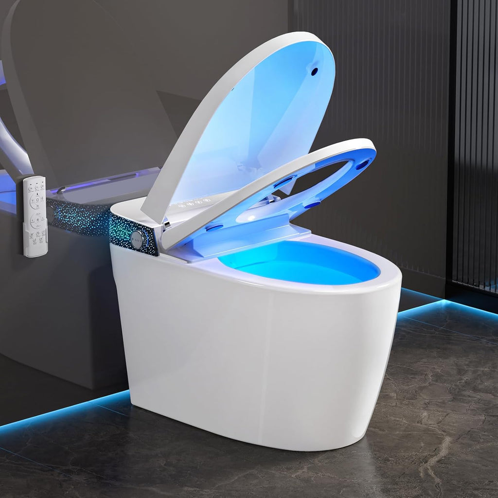 Smart Toilet with Bidet Built in, Elongated Bidet Toilet with Auto Soft Open/Close, Auto Flush