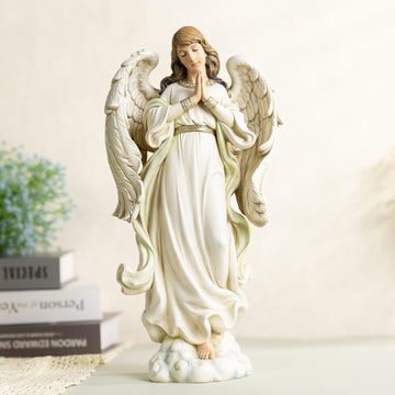 Guardian Angel Statue Indoor, 14 Inches Praying Angel Sculpture Décor, Healing Angel Gifts for Women, Christmas