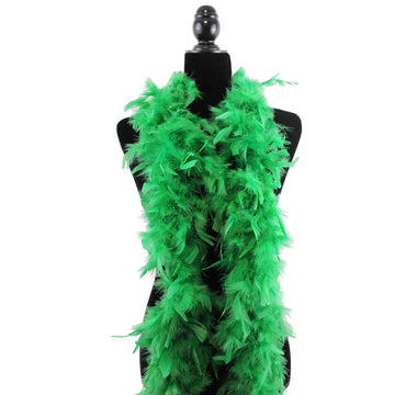 Turkey Chandelle Feather Boa - 40 Gram 2Yards (Kelly Green)