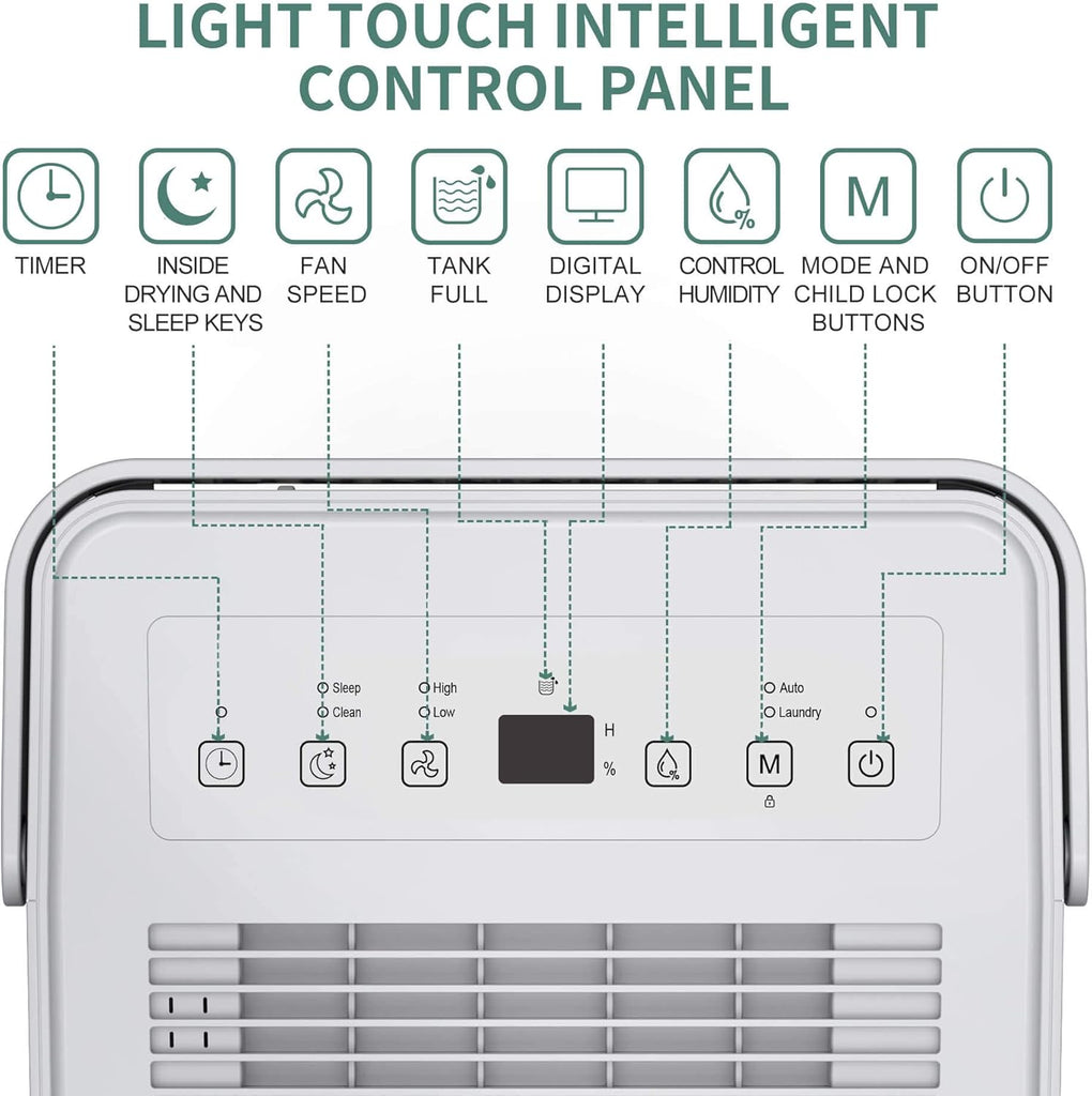 30 Pint Dehumidifier - for Basement with Activated Carbon Filter,Ultra Quiet, Humidity Sensor, Auto Shut Off