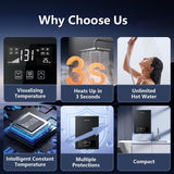 Electric Tankless Water Heater SIVUATEK 18kW, 240V - On-Demand Hot Water for Whole House