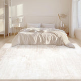 Area Rugs 6x9 Living Room: Washable Rug Modern Abstract Large Rug Soft Non Slip Neutral Rugs Stain Resistant Indoor