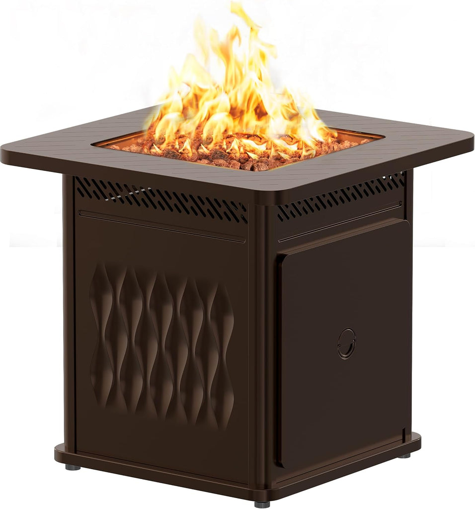 28'' Propane Fire Pit Table, 50,000 BTU Steel Gas FirePit