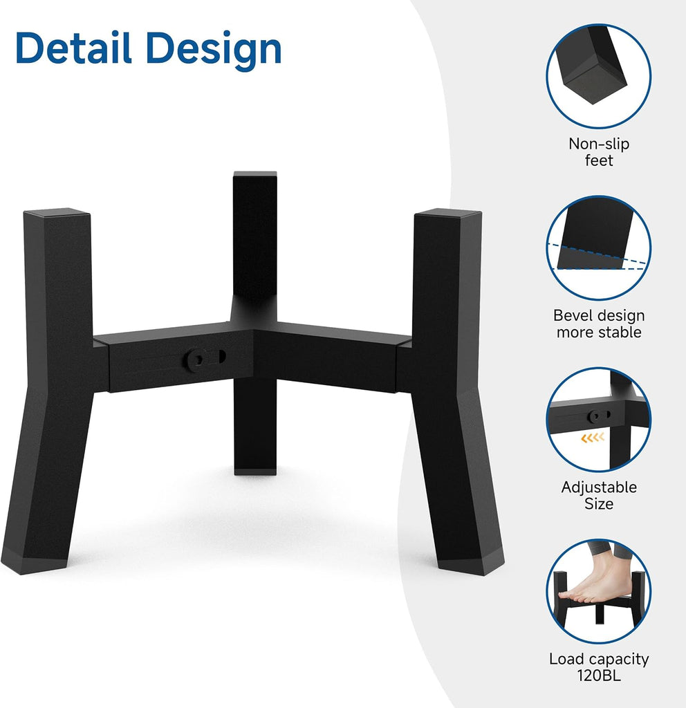 Adjustable Single Elevated Dog Bowl Stand, Lifted Holder No Bowls