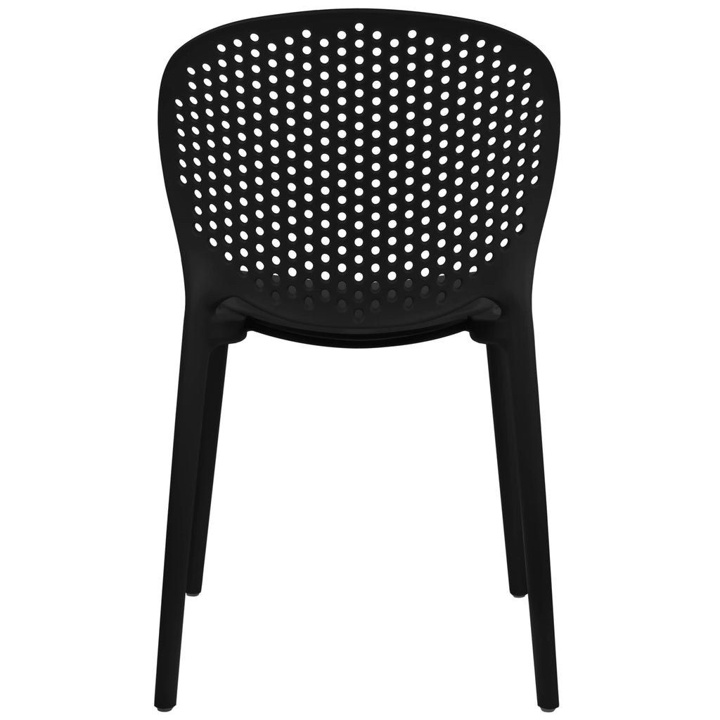 Set of 2 Patio Dining Chairs | Modern Stackable Outdoor Pool Side Chair | Weather Resistant Plastic for Yard, Porch