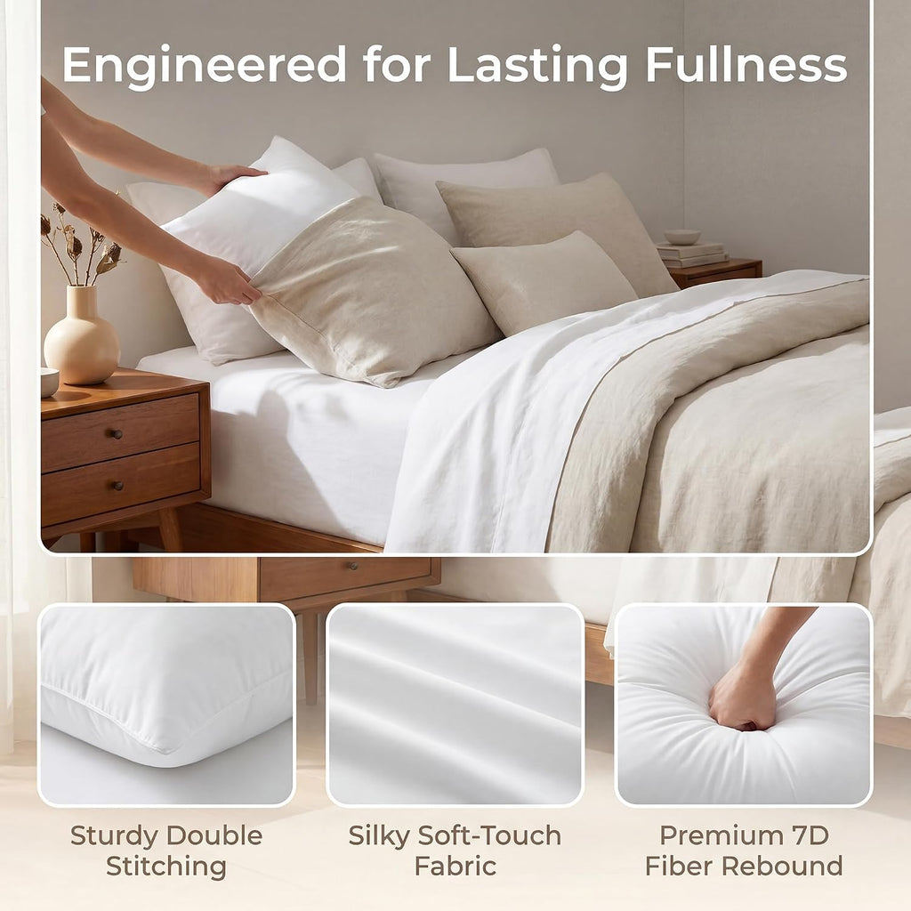 20 x 20 Throw Pillow Inserts for Couch & Sofa - Set of 4
